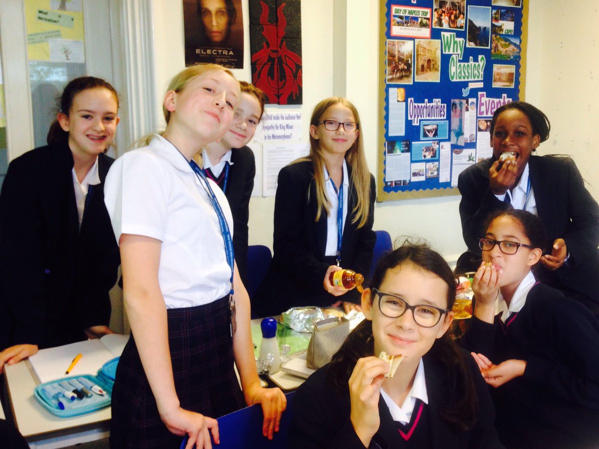SydClassics's tweet photo. Roman dinner parties with source analysis for dessert - a great success with year 8 today! #talentedcooks @SydenhamHigh https://t.co/P6tYo69dyk