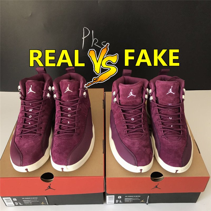 REAL VS FAKE Comparison Air Jordan 12 