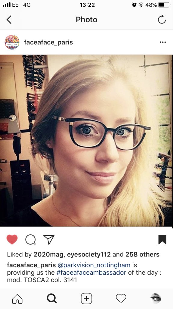 CamilParkVision's tweet photo. Well... I feel like a celebrity! Thanks @faceaface_paris for the #repost. We love the range here @parkvision_nottingham #opticiansnottingham https://t.co/xXMcOU8fPe