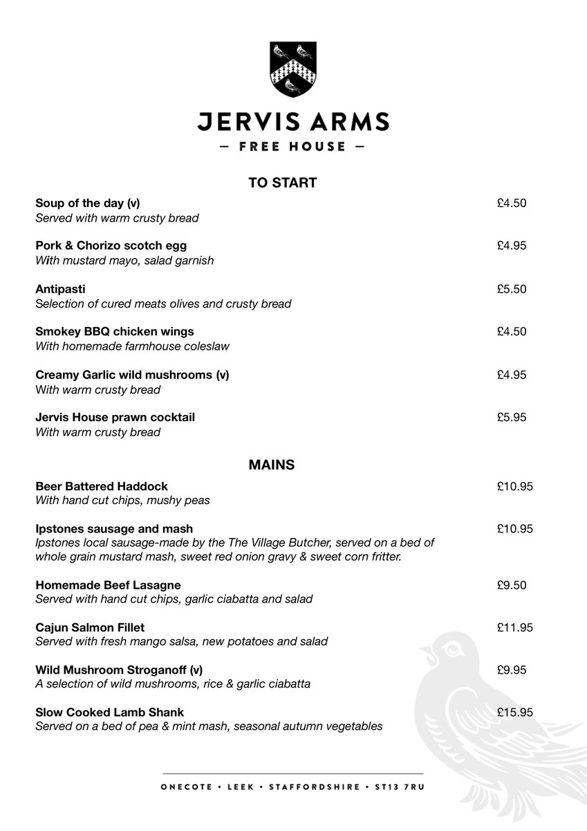 Jervis Arms, Onecote tweet media