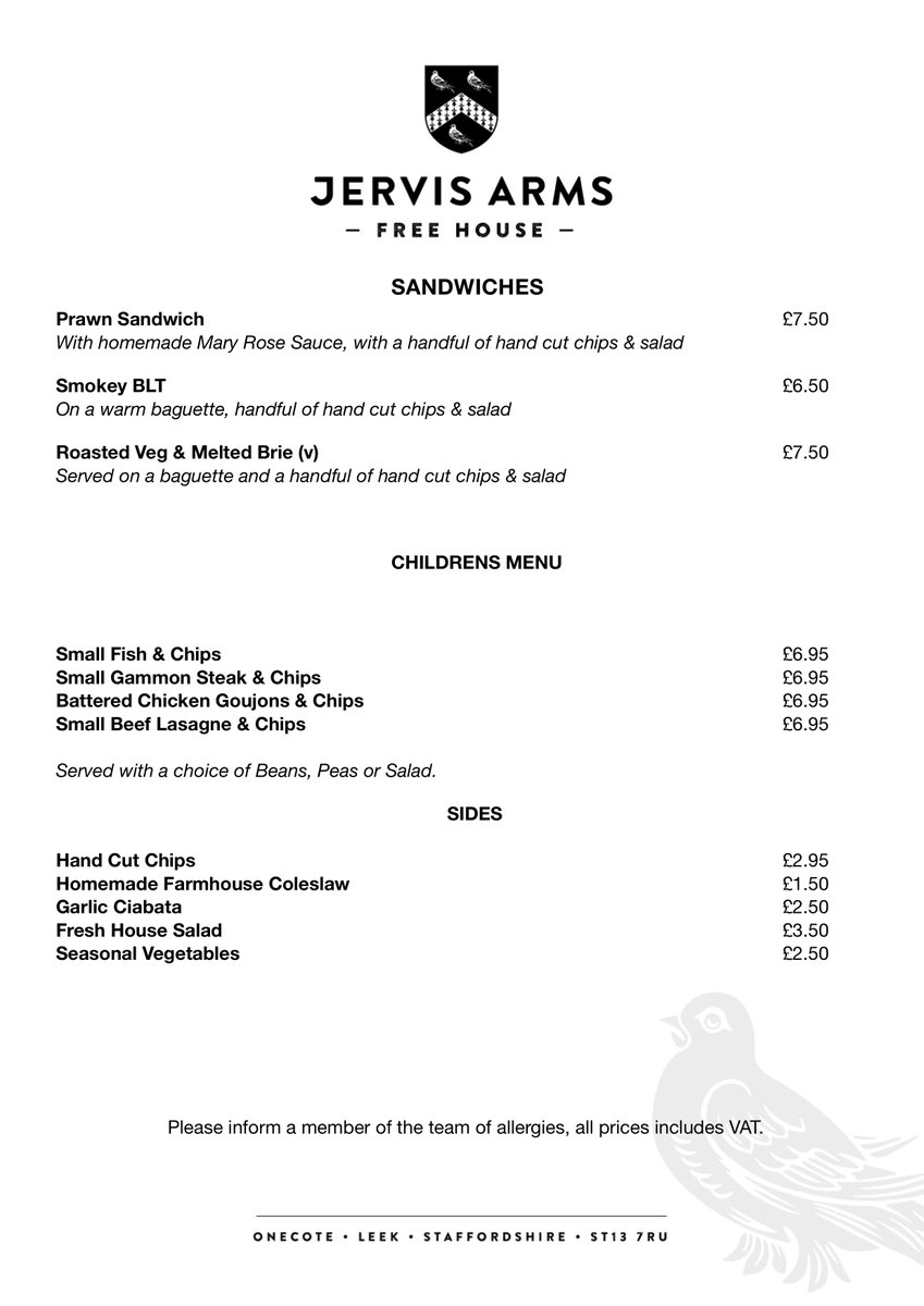 Jervis Arms, Onecote tweet media