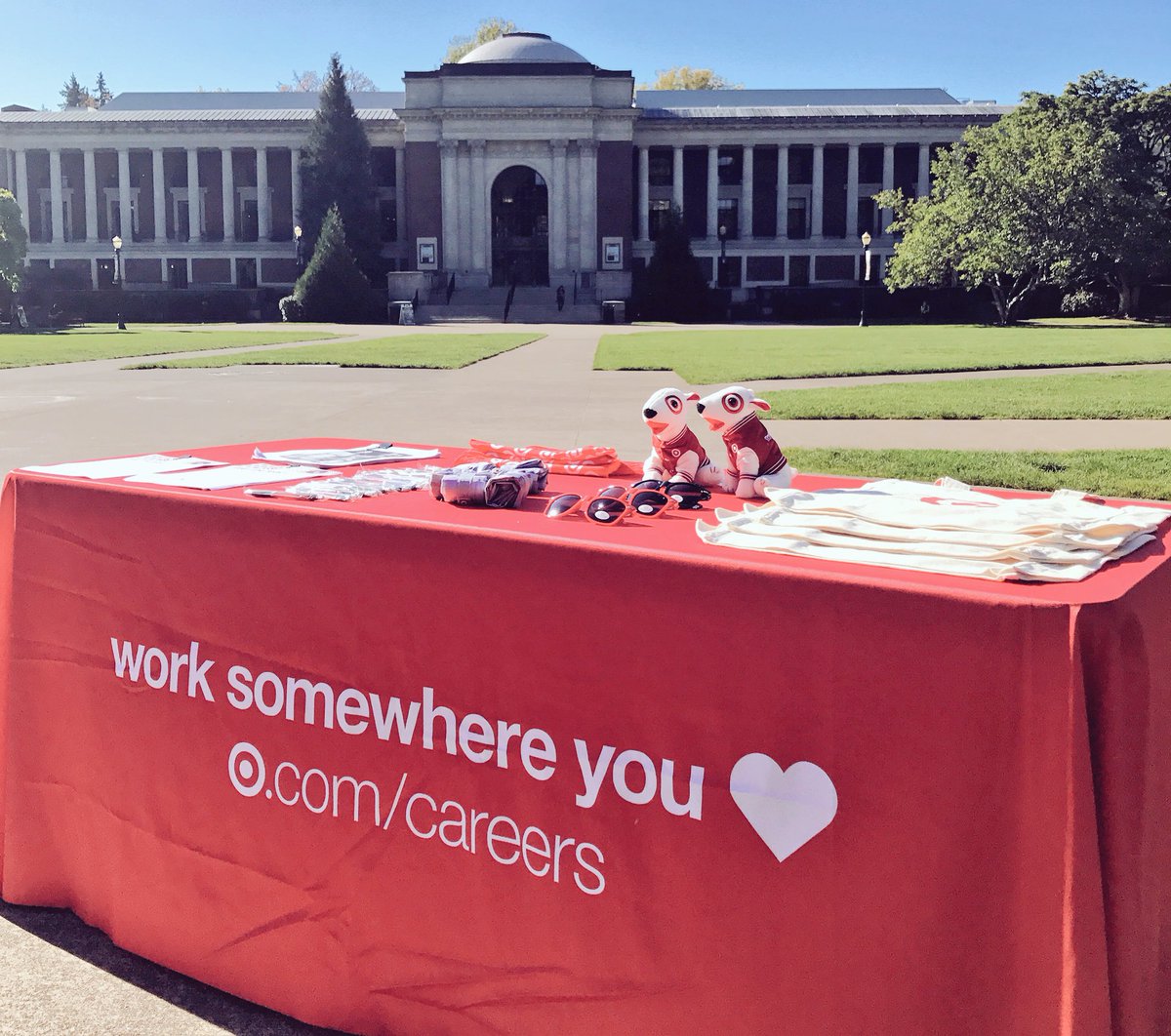 Posted up at <a href="/OregonState/">Oregon State University</a> with <a href="/TargetCareers/">Target Careers</a> on this gorgeous Wednesday! #worksomewhereyoulove