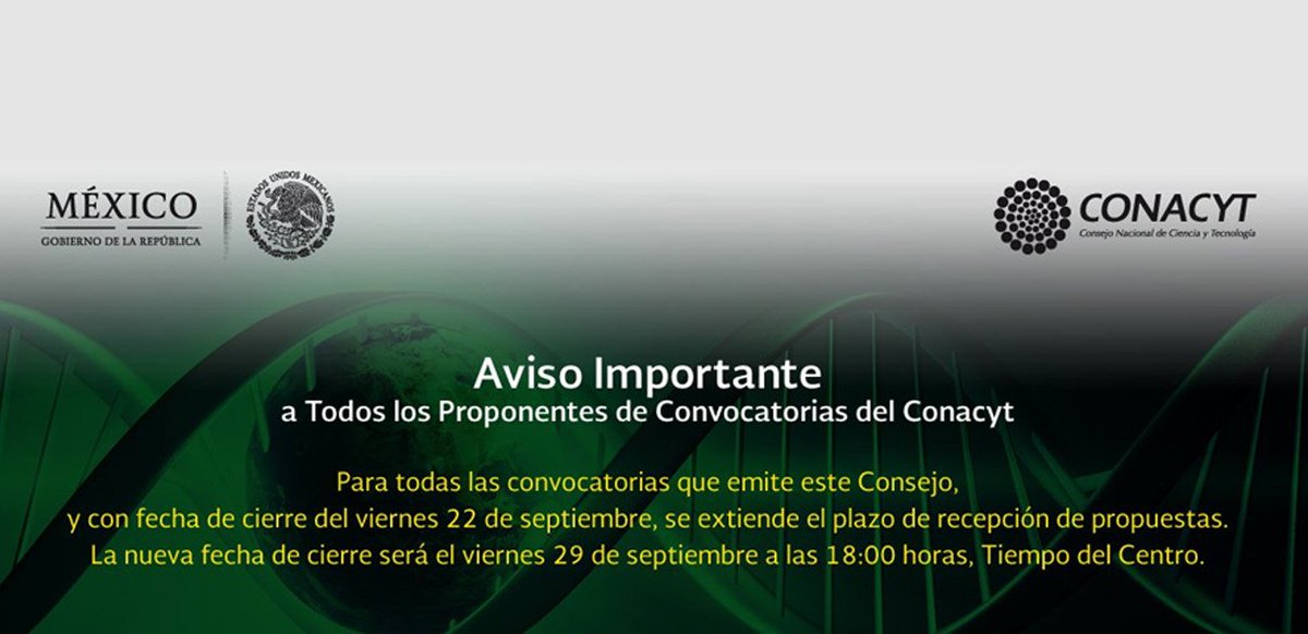 GTAMexico_OF's tweet photo. Noticias de último momento❗️❕@Conacyt_MX 
  #FelizMiercoles https://t.co/TyuMQVGzMU