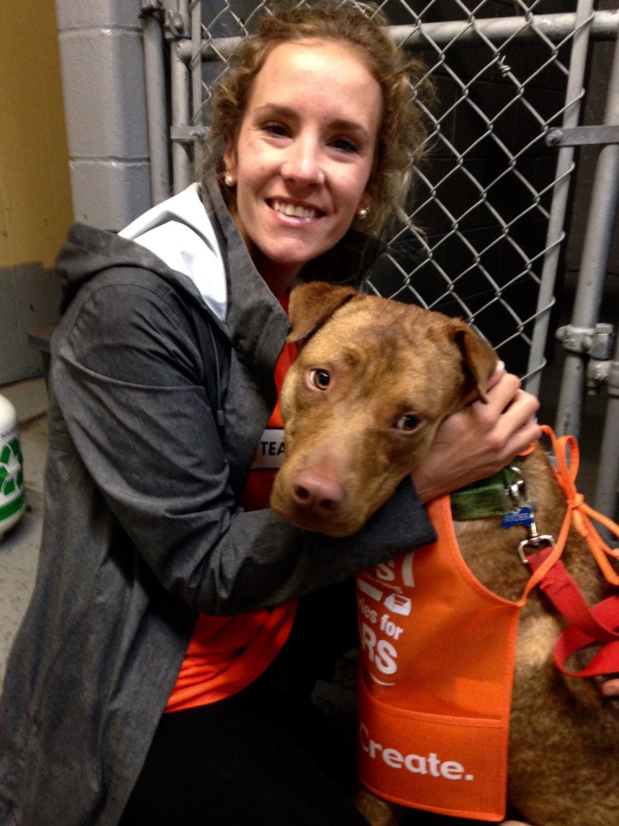 Our for a stroll with Ryder <a href="/CapeBretonSPCA/">Cape Breton SPCA</a> #TeamDepotCa #employee <a href="/HomeDepotCanada/">Home Depot Canada</a>