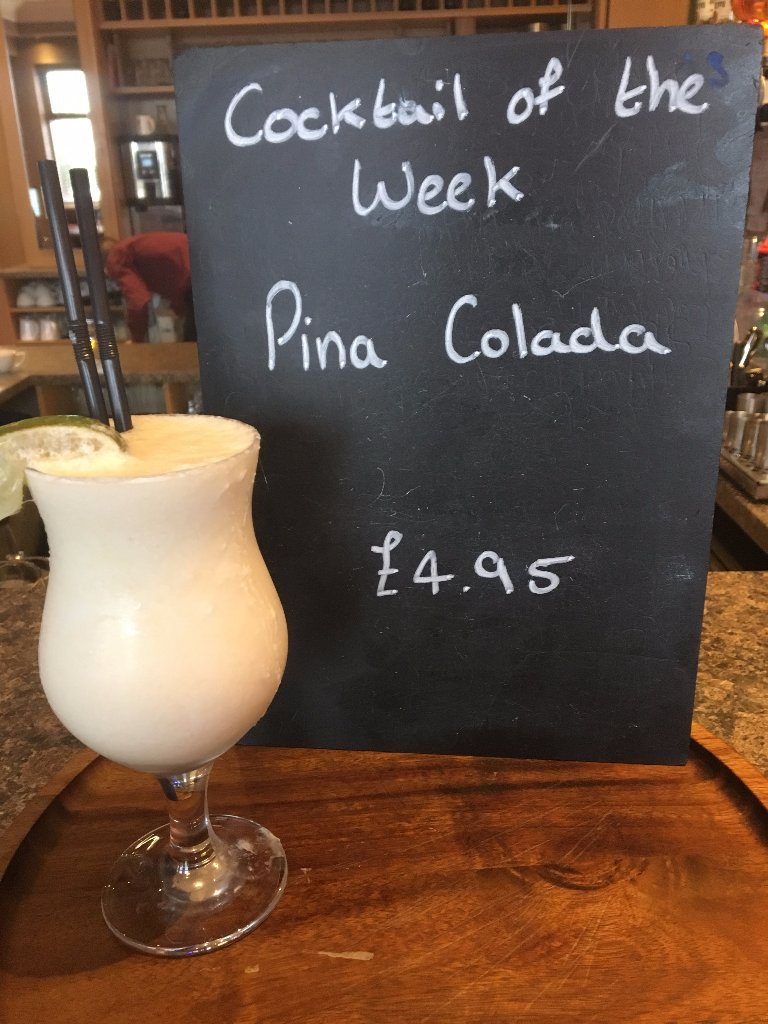 RedzRestaurant's tweet photo. Our cocktail of the week this week, is a 'Pina Colada'!! Come down for some tropical delight! https://t.co/l12AtU3BRQ