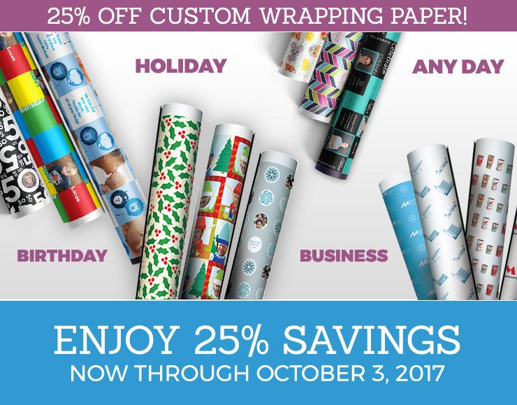 expressionables's tweet image. Design your own custom wrapping paper and receive 25%! Offer expires Oct, 3rd. Visit Giftskins.com