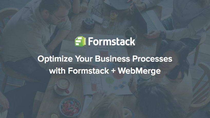 Formstack's tweet image. Our #webinar 'Optimize Your Business Processes with #Formstack and @WebMerge' starts now! Join the conversation using #FormstackWorkflows!