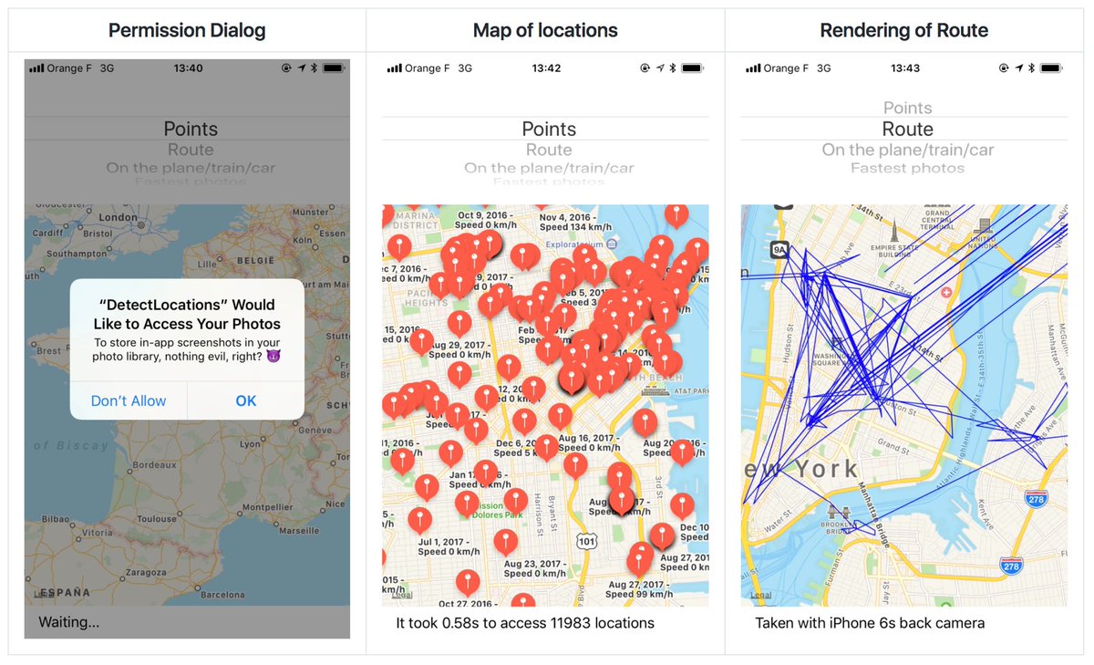 📍 Any app gets complete access to where you've been the last years within a second, when you grant access to photos github.com/KrauseFx/detec…