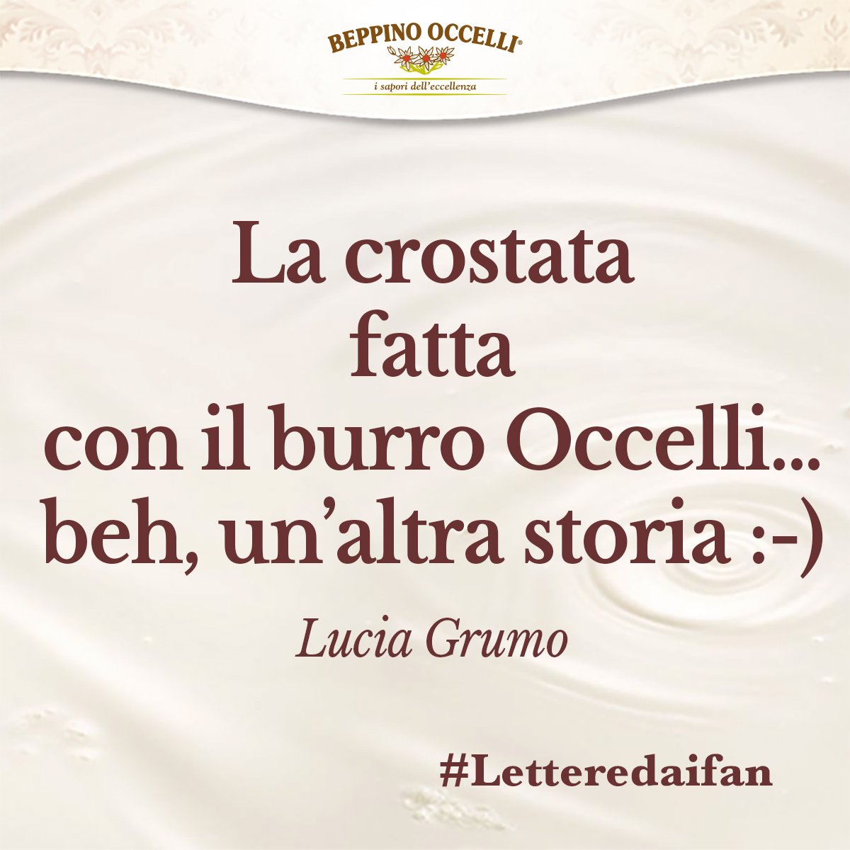 #letteredaifan Grazie ai nostri fan! #thanks #beppinooccelli #burrooccelli #formaggi #gourmet
