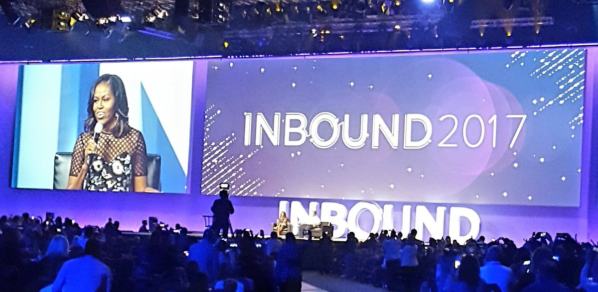monetizeCloud's tweet photo. @MichelleObama #INBOUND2017  'Never be someone else' +great strategy for your personal brand &amp; business #agileleadership  #StrongerTogether https://t.co/6XnkKWNcy9