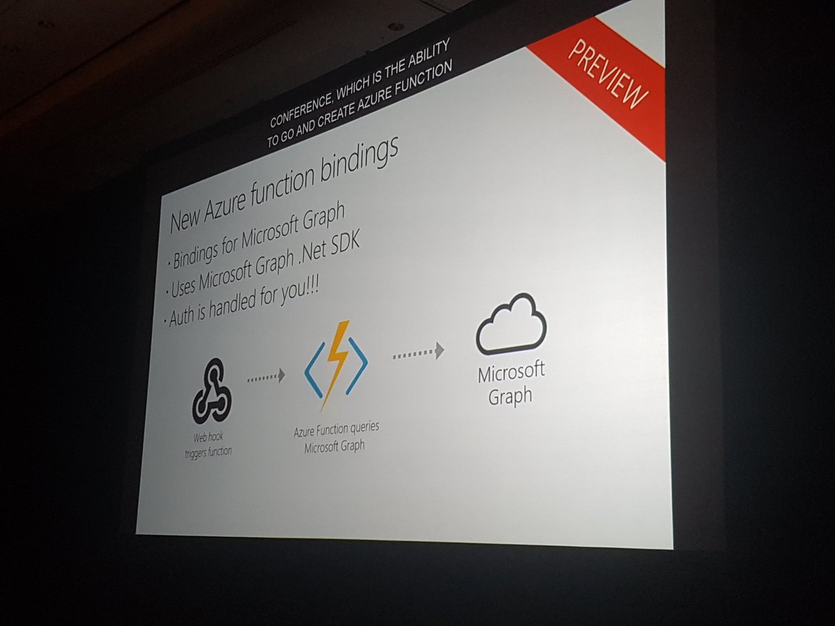 weshackett's tweet photo. This is huge news for #microsoftgraph #MSIgnite https://t.co/HieDUZI4N7