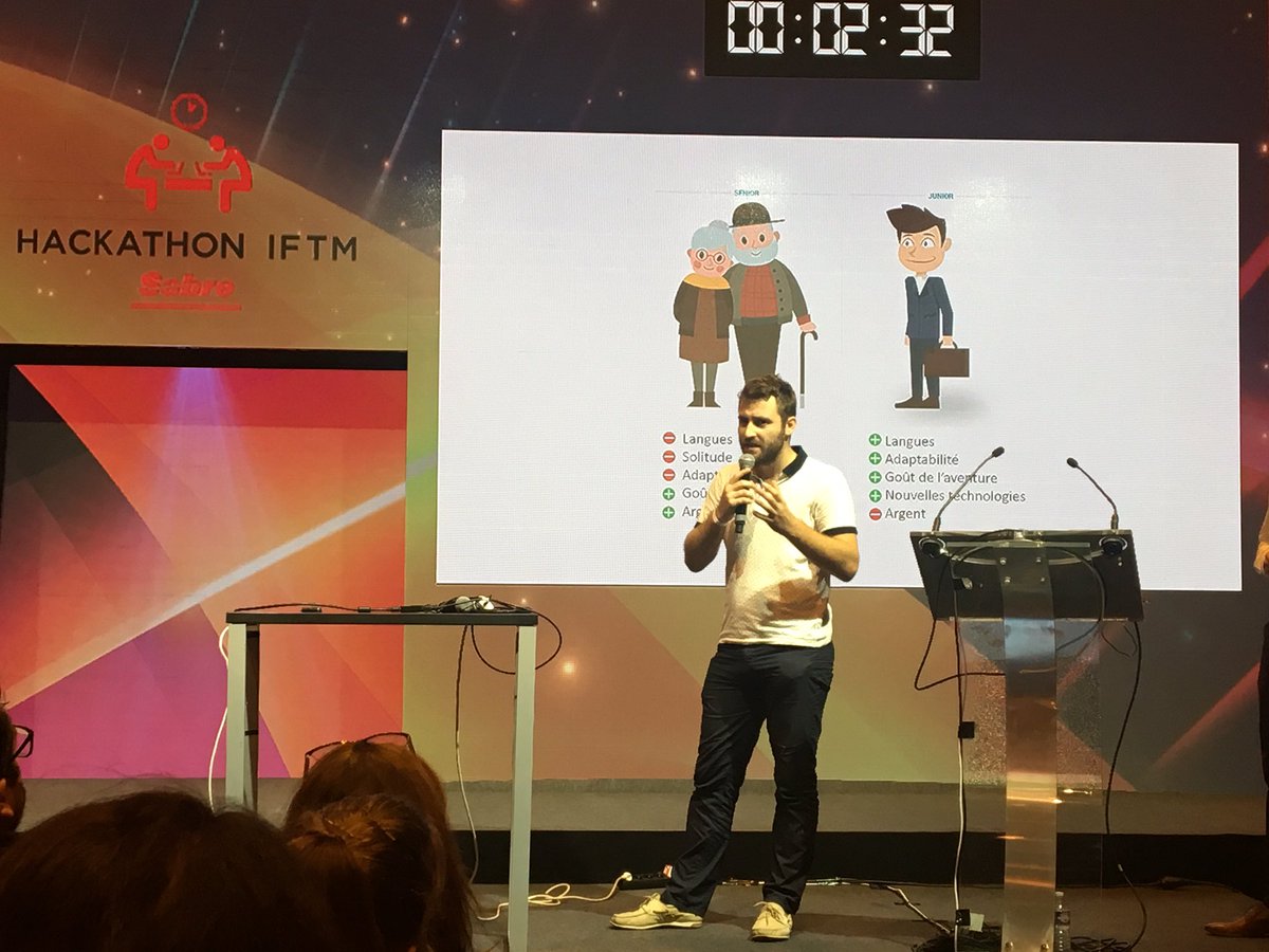 iftmparis's tweet photo. @groupeesctroyes veut faire des voyages collaboratifs entre seniors et jeunes ! #hackiftmsabre #pitch https://t.co/apn8UxqeA0