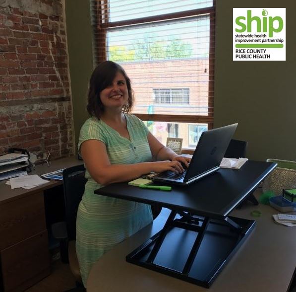 FernbrookFC's tweet photo. Staff trying out a sit/stand desk converter! Thank you Rice County Public Health &amp; @mnhealth #SHIPgrant #Workplacewellness #mentalhealth https://t.co/yfJnSZRbko