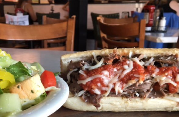 ARizzo44's tweet photo. Grabbing a @BuonaBeef the #RizzoWay! The best way to enjoy a beef - isn’t that right @TheBigHurt_35? #Ad https://t.co/fej3ImZ90f