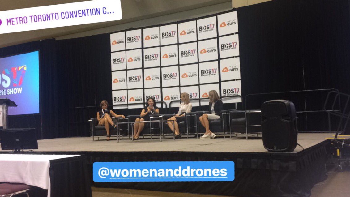 DroneEntry's tweet photo. @WomenandDrones talking about women in drones, industry innovation and insurance. 

#droneentry #bigdroneshow #startups https://t.co/DDoMsCm3Ba