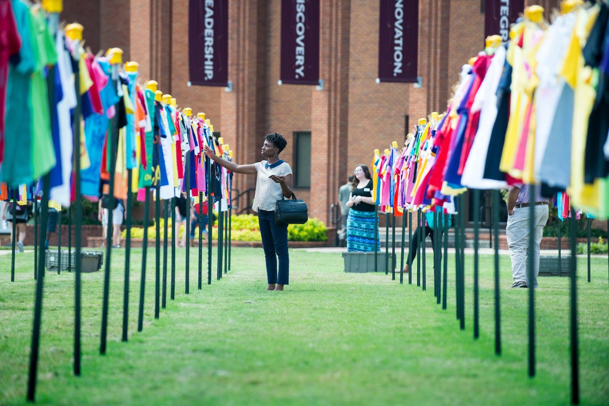 At MSU, students provide a nationwide network of support and healing  through projects like the Clothesline Project. #WeRingTrue