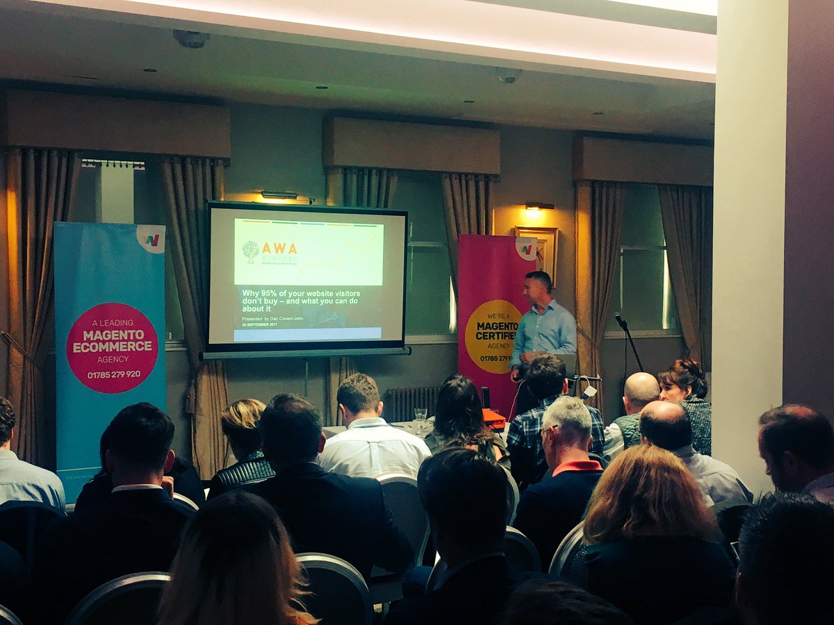 "Why 95% of your web visitors don't buy - and what you can do about it" by @awa_digital @magento <a href="/dotmailer/">We are now @dotdigital Engagement Cloud</a> #magento <a href="/TheFilter/">The Filter</a> <a href="/Adyen/">Adyen</a>