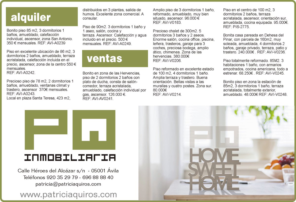revistamesames's tweet photo. Inmobiliaria PQ
#inmobiliaria #alquiler #venta #vivienda https://t.co/resb9EdgoX