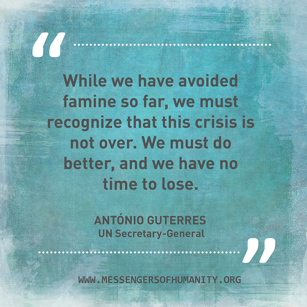 Msg_of_Humanity's tweet photo. @UN @WFP @UNFPA @UN_Women @FAOemergencies @UNDP @UNmigration @OCHANigeria @OCHAROWCA @UNReliefChief @jamiemcgoldric8 @OCHAYemen @WHOYemen @UNICEF_Yemen @UNDPYEMEN @UNFPAYemen @ICRC_ye There's no time to lose - millions in North-east #Nigeria #Somalia #SouthSudan &amp; #Yemen are still on the brink of starvation. Please share! https://t.co/4fCWH42fPh