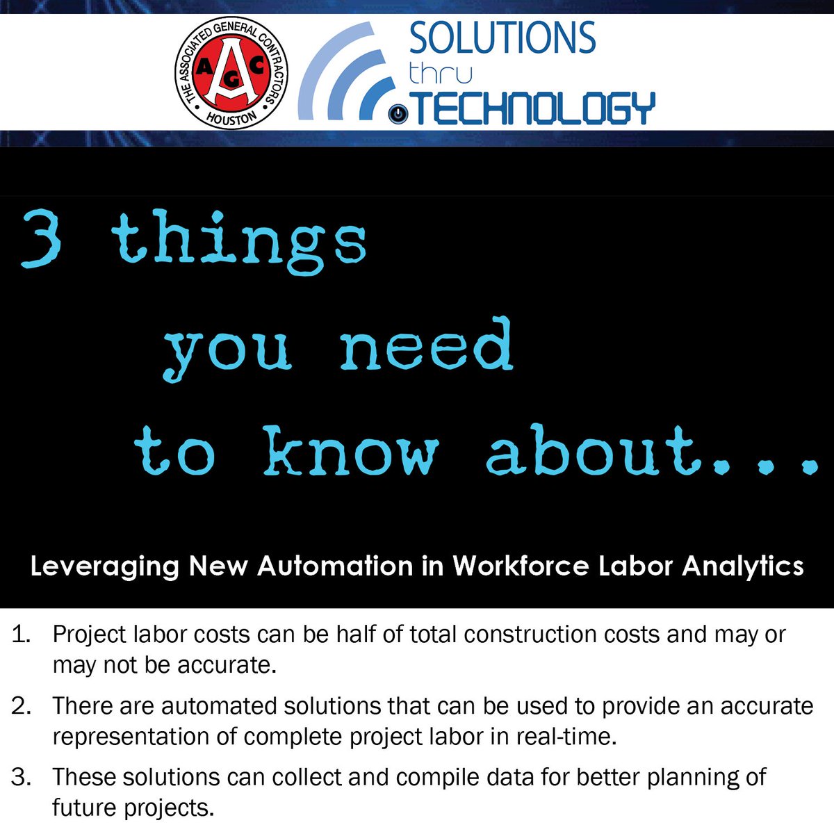 AGCHouston's tweet photo. Learn more from @FCConSvcs, @bartonmalow, Swire Properties, @WellsFargo &amp; @balfourbeatty on @ 3:30 on 11/28 https://t.co/uxDnkpzlIC
#AGCTech https://t.co/siTT1ga5MV