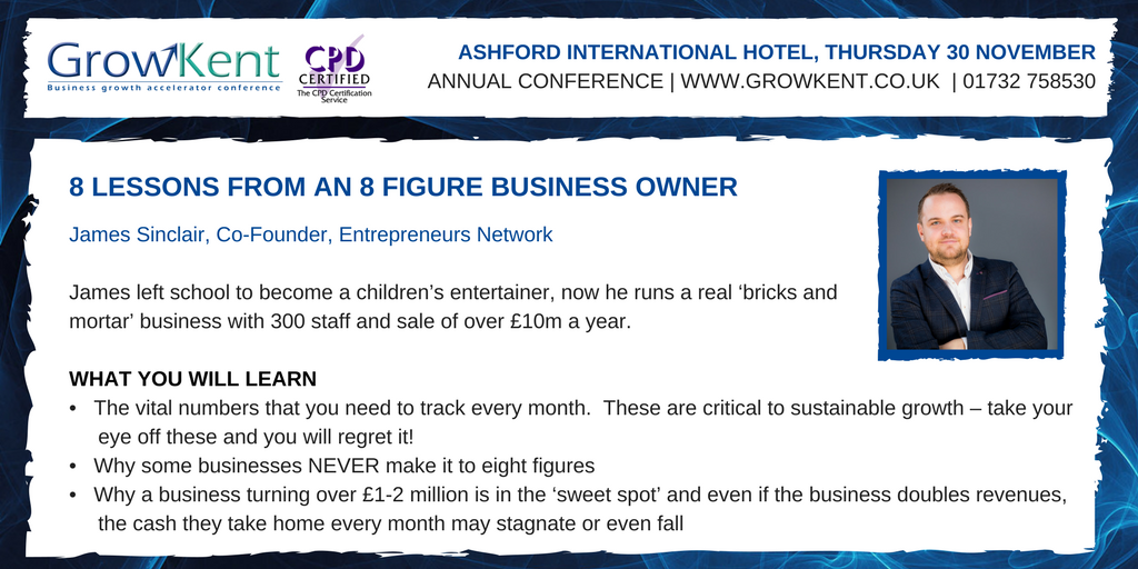 SEBusinessGroup's tweet image. Find out the vital numbers that you need to track every month with @jamessinclairEN - book to attend #GrowKent growkent.co.uk