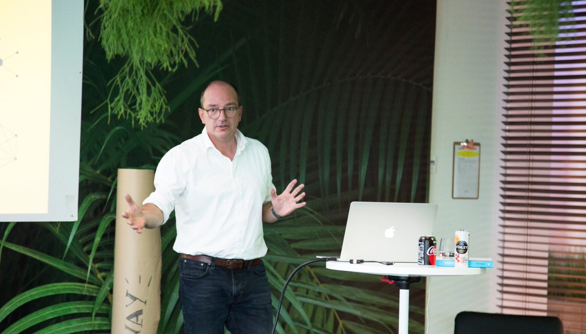 nexxworks's tweet photo. "A #blockchain is a network of computers (nodes) without central control who all have a full copy of a register of events (a ledger)" @alaeven at our #ignitionbootcamp https://t.co/i3SZ2RFH1r
