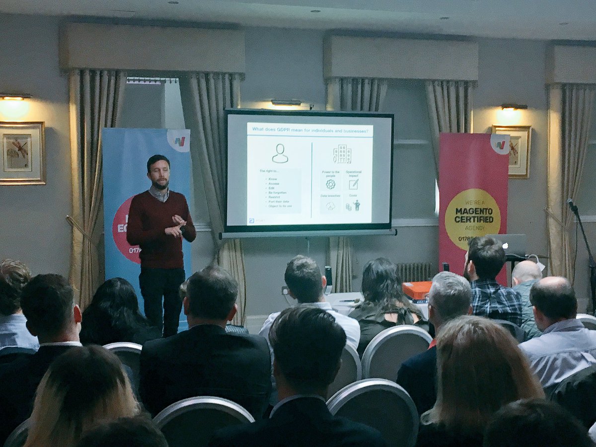 'What does #GDPR mean for individuals and businesses' @portsays <a href="/dotmailer/">We are now @dotdigital Engagement Cloud</a> @magento <a href="/iWebtweets/">iWeb</a>