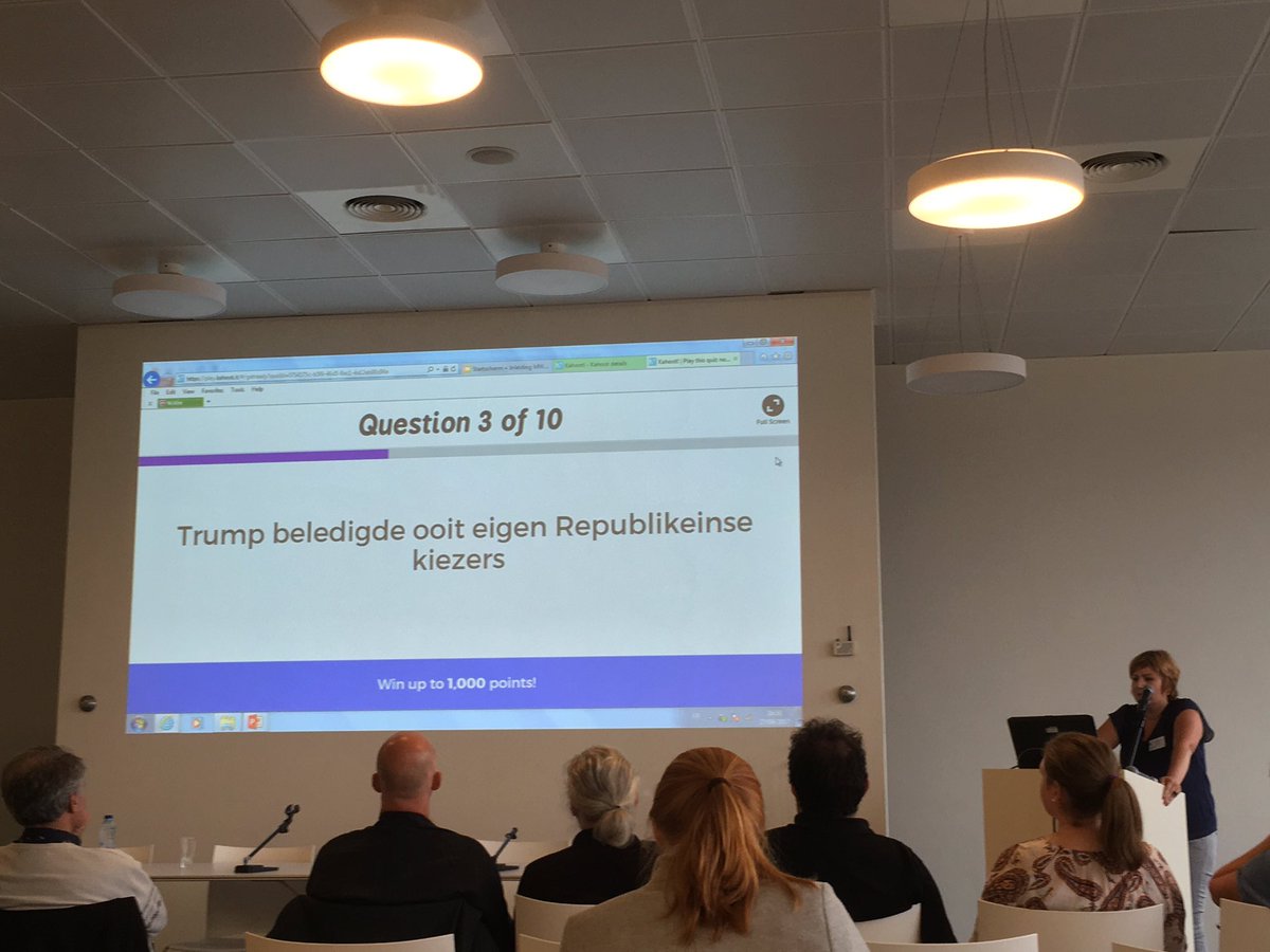 OnderzoekHoGent's tweet photo. Feit of fake? Inspirerende sessie op #mwcon17 door collega van @OnderzoekAhs #kahoot #fakenews https://t.co/GcBSqiKyZF