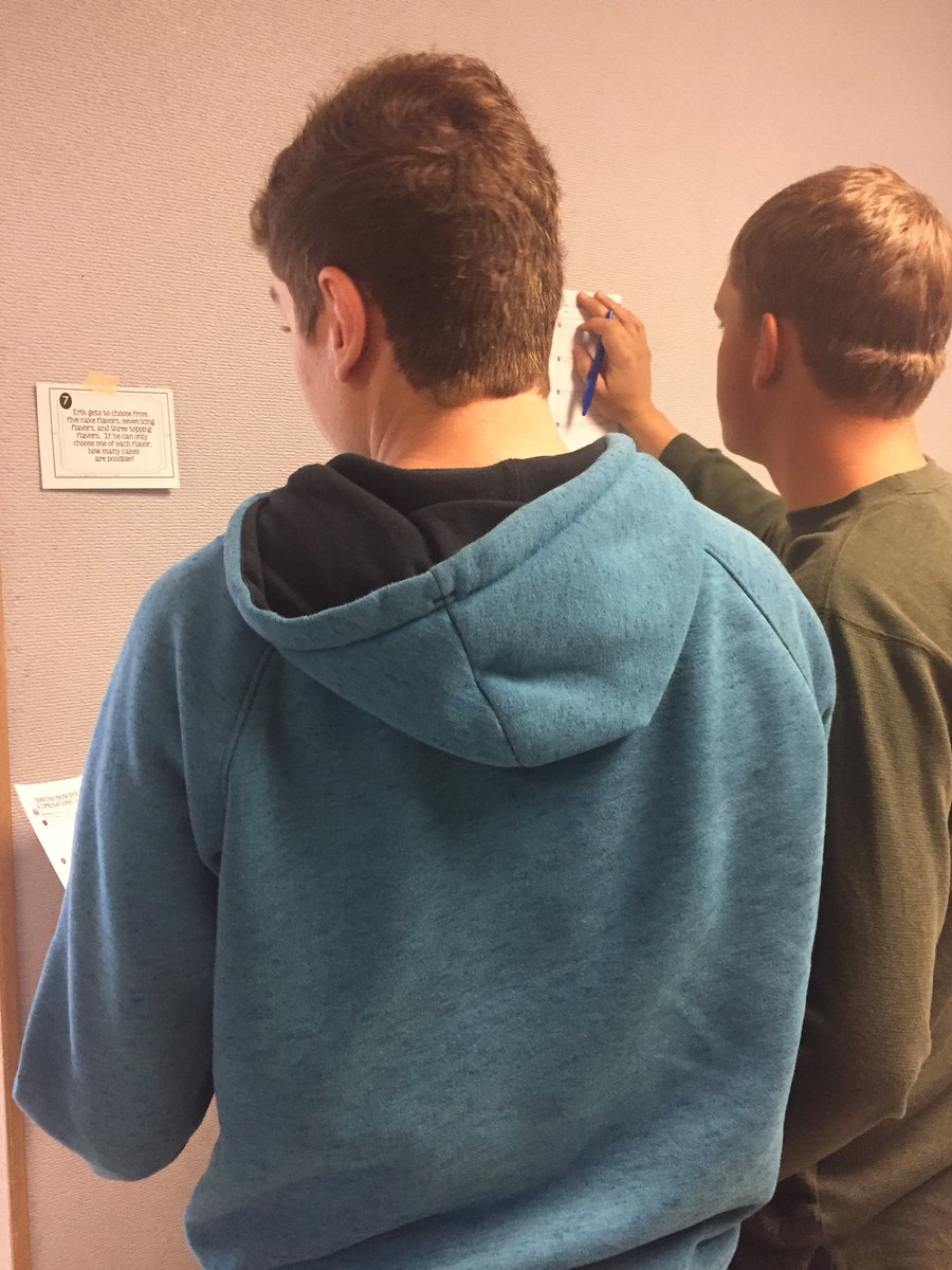 Determining if the problem is a combination or a permutation! Wonderful mathematical conversations taking place!  <a href="/BrooksCompHS/">BCHS</a> <a href="/GPSD6/">Grasslands Schools</a> #bchs