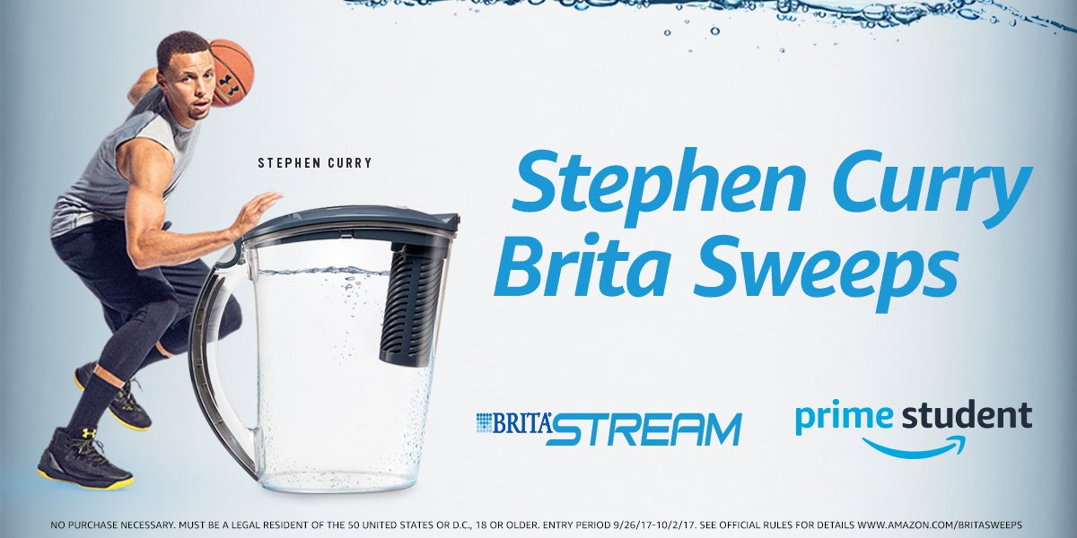 primestudent's tweet photo. Enter 4 a chance 2 win an all-expenses paid trip 4 U & a friend to see 2-time MVP @StephenCurry30 play #BritaStream https://t.co/NU4zHr2S6u https://t.co/PRMFIQUVFC