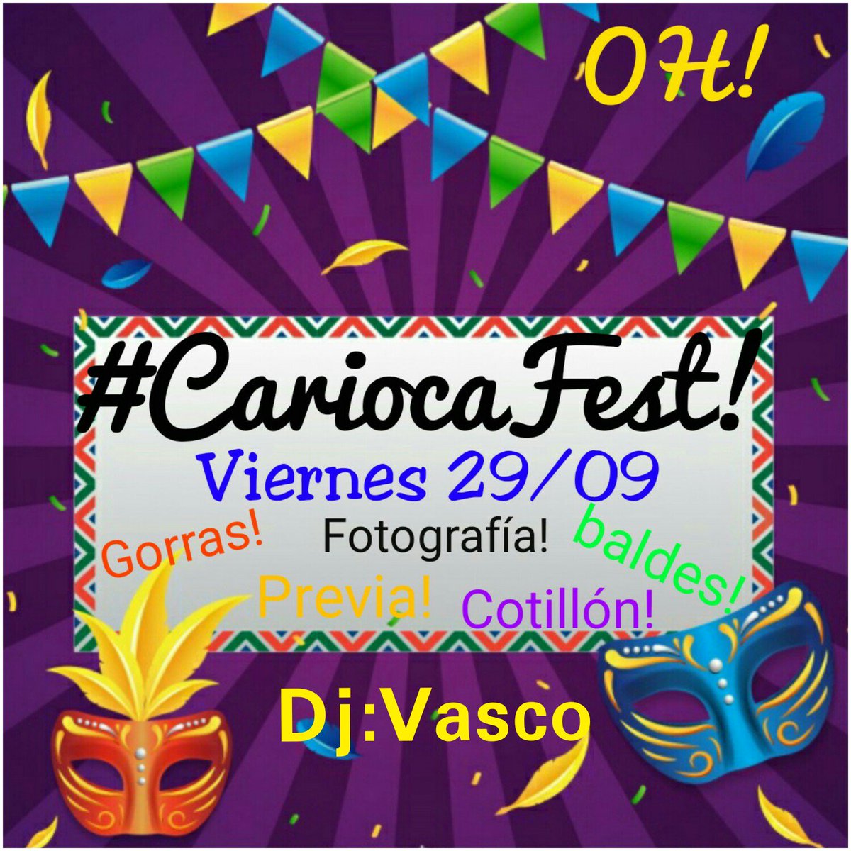 CariocaFest17's tweet photo. Rtw ♻ 👇  y participas por entradas - baldes - Previa y gorras!! 👌💣💥💃 https://t.co/5kSMH8A03e