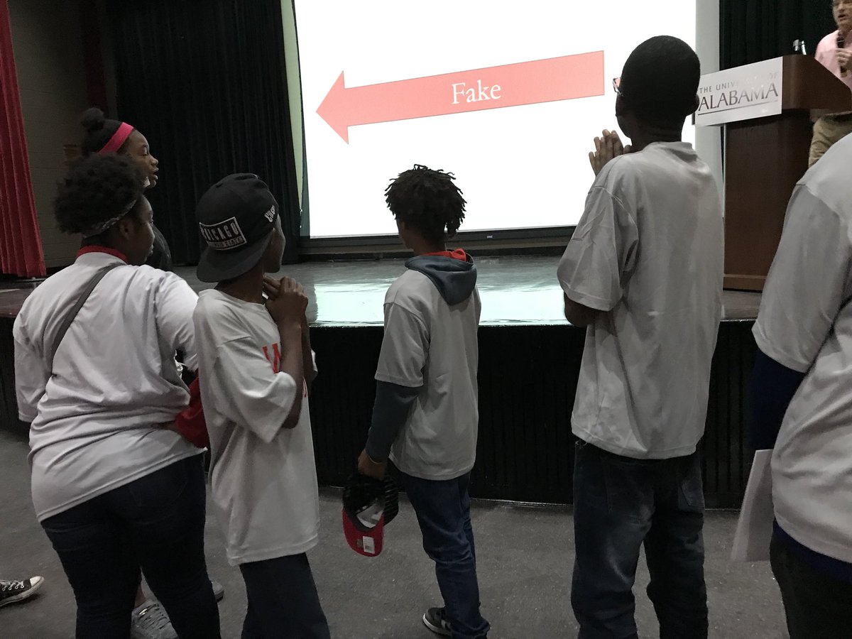 WestlawnTCS's tweet photo. Falcons’ Nest editorial staff playing fake news vs real news with Dr. C. Roberts #FRC17 #WEWIN @gtidwell1 @TCSBoardofEd @ezigbo_ https://t.co/z60CMf8v7E