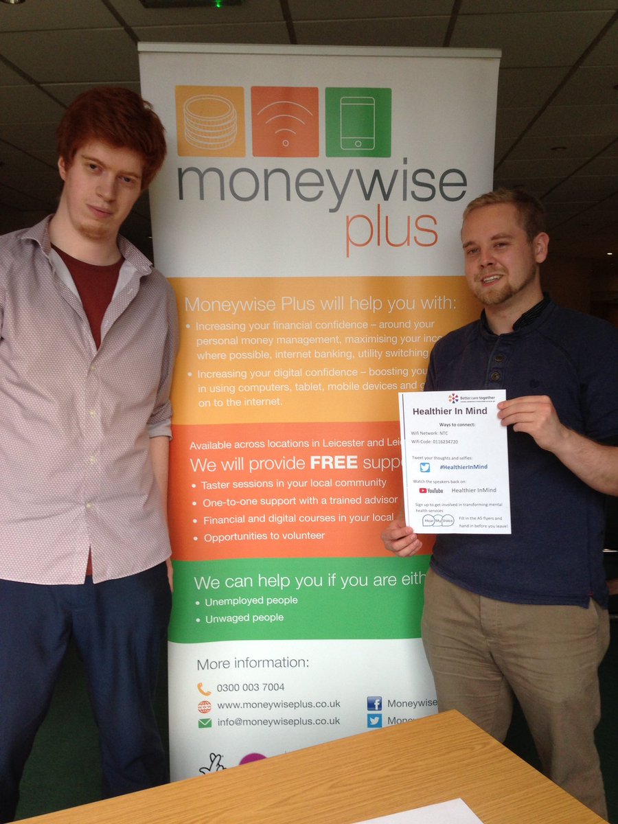 LPTnhs's tweet photo. @Leic_hospital @NHSMillion @NHSEngland @NHSEnglandMidE @BCTLLR Good to have Richard and Alex from Moneywise at #Healthierinmind event . Financial and digital service https://t.co/WziaYCG9WT