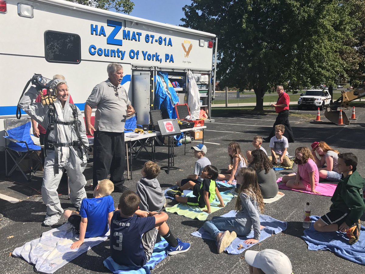 Escolartea's tweet photo. York County HAZMAT @FawnArea careers on wheels @MrsStubanas such a good sport!!! https://t.co/jRenVmwWbc