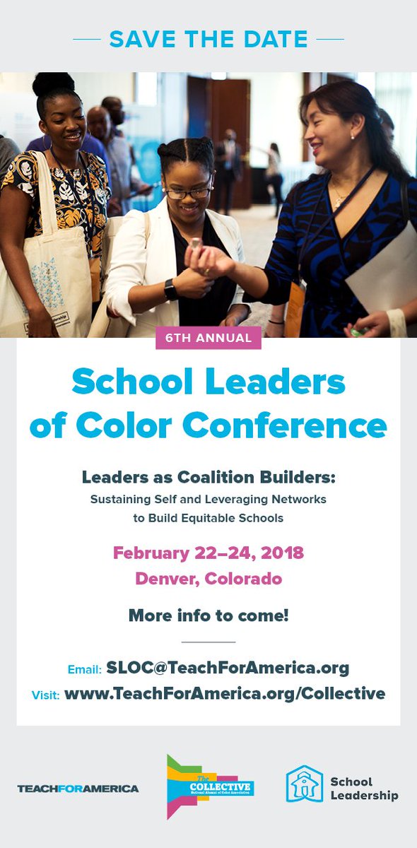 MakeYourMarkDen's tweet photo. The TFA School Leaders of Color Conference is headed to the Mile High! Yes! https://t.co/qGOqFKW4Gl