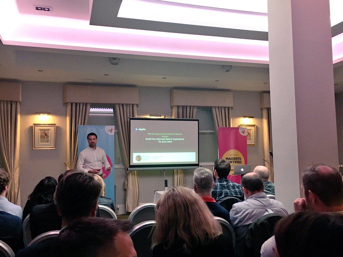 "Attention span of a user is 8 seconds...that's less than a gold fish" <a href="/algolia/">Algolia</a> <a href="/iWebtweets/">iWeb</a> <a href="/dotmailer/">We are now @dotdigital Engagement Cloud</a> #Magento Ecommerce