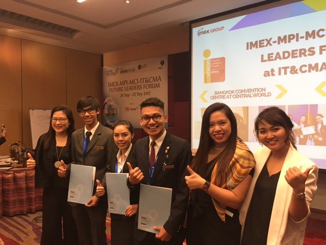 IMEXSarah's tweet photo. Welcome to #imex18 to Prae, Junior and Junior - the smart winners of the challenges at the #FutureLeaders forum at #itcma17 https://t.co/4rNxvLSpeM