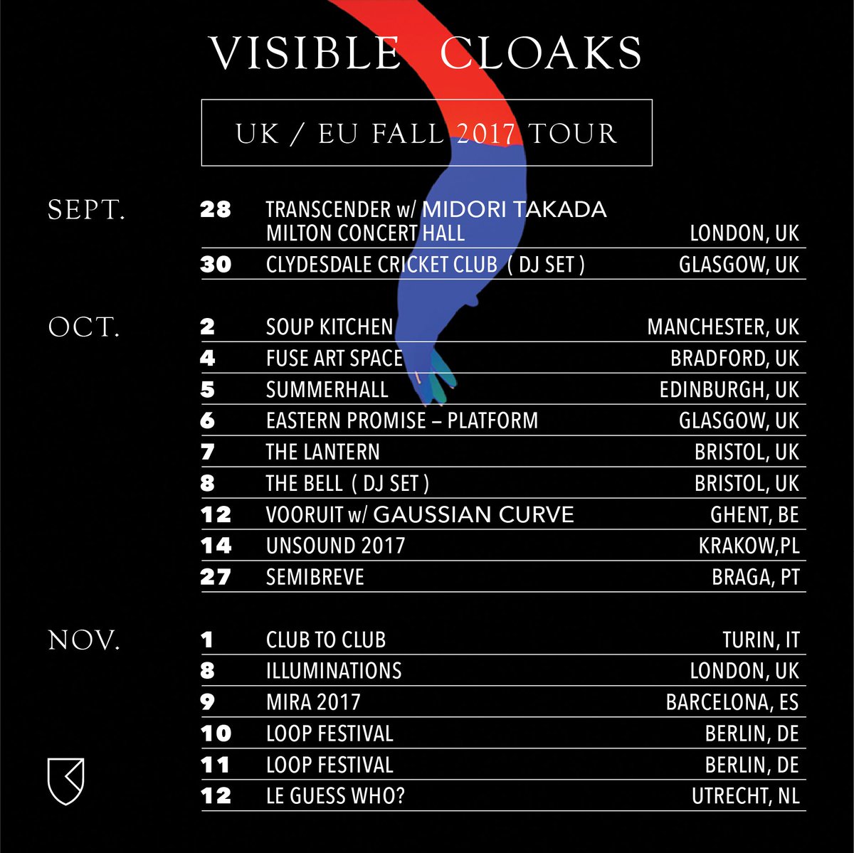 juuust got into london - Visible Cloaks UK/EU tour kicks off tomorrow at <a href="/BarbicanCentre/">Barbican Centre</a>'s Milton Court w/Midori Takada 🌿 full dates below!