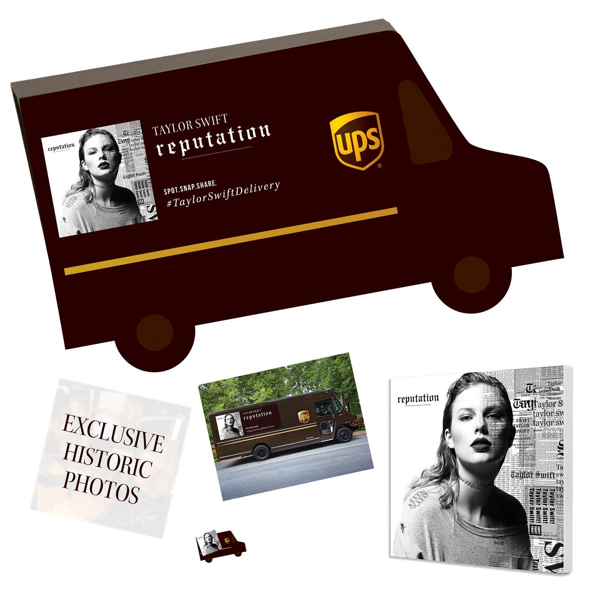 UPS's tweet image. Seen the @TaylorSwift13 package cars yet? Get the mini version too! - UPSe.rs/0207 Doesn't qualify for UPS sweepstakes entry.