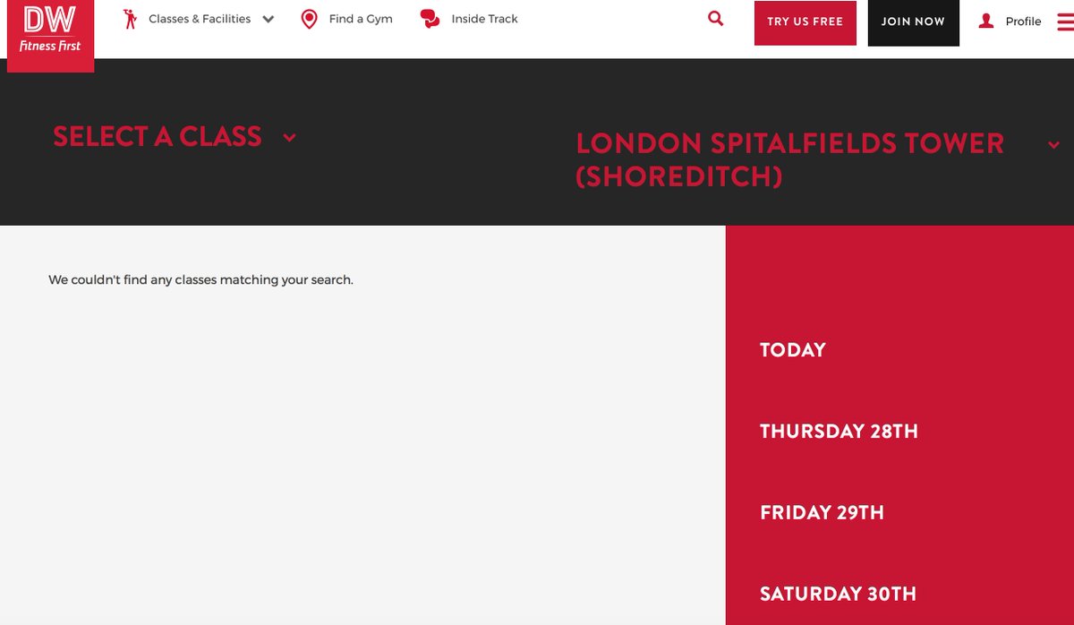 erikapheby's tweet photo. @FitnessFirstUK your new website is so frustrating, I cannot even view a timetable of my gym

your old website's calendar was great... https://t.co/BXE0vecYxQ
