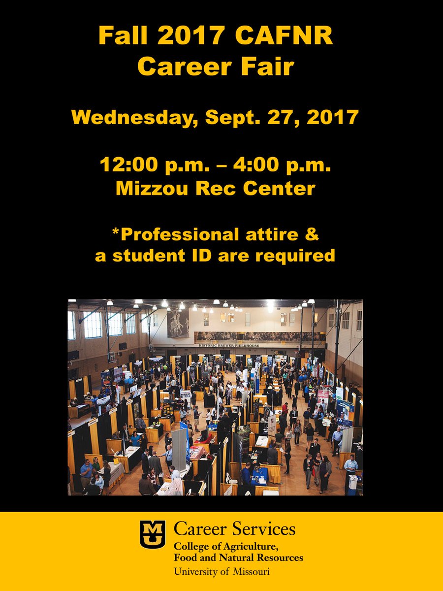 Also, don't forget about the Career Fair today!