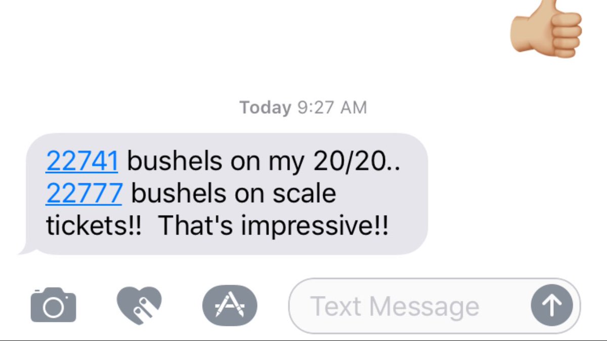 Customer sent this to me today!!  #yieldsense <a href="/DeederClay/">Clay deeder</a> <a href="/a_lipcaman/">Aaron Lipcaman</a> @precision_plant