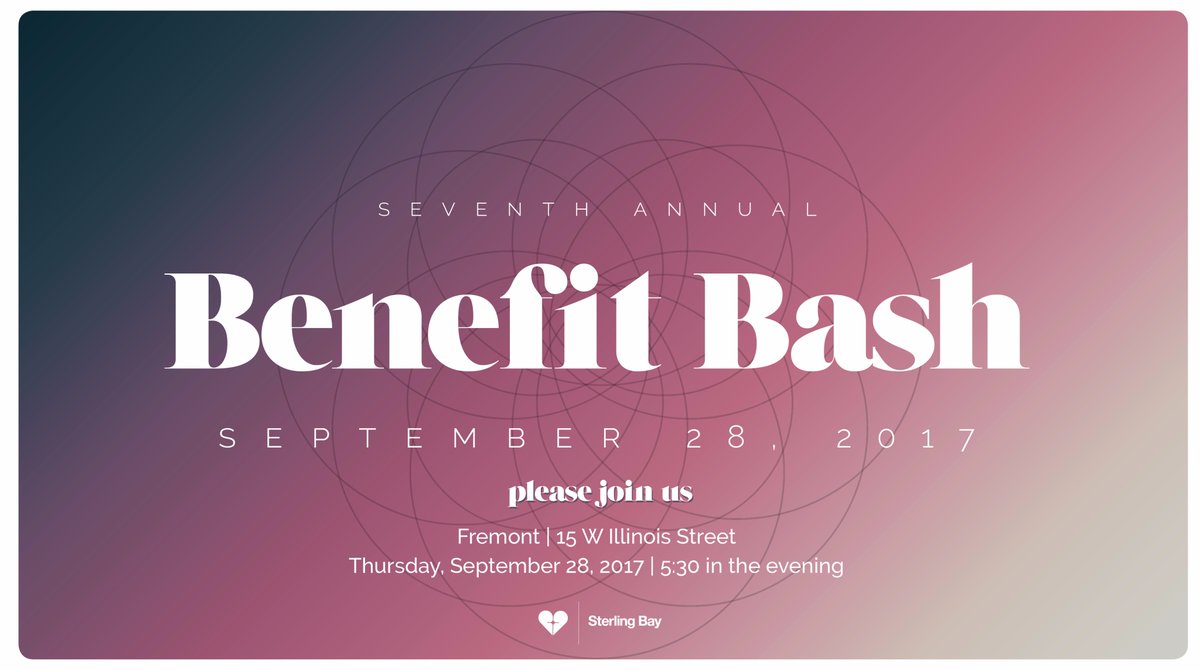 sterlingbay's tweet photo. Benefit Bash is tomorrow 9/28! Thank you to all of our generous sponsors. Get your tix &amp; support @heartofmercy here: https://t.co/Pqv4aUesZa https://t.co/qgKIKS6Wqi