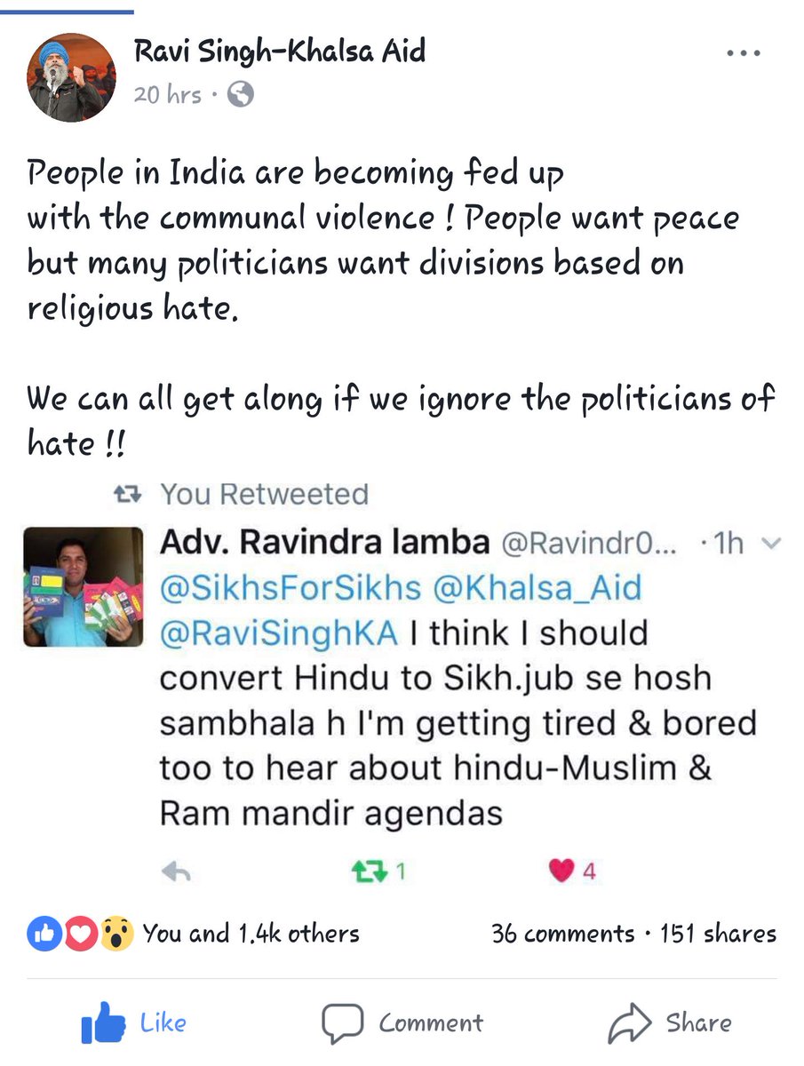 SikhsForSikhs's tweet image. . @RaviSinghKA given words to pain of Indians #StopCommunalViolence @mssirsa @BabekMatta @PSBrarOfficial @officeofssbadal @capt_amarinder