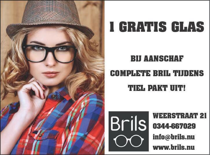 BrilsTiel's tweet photo. Aankomend weekend 1 glas gratis bij aanschaf bril! #brils #tielpaktuit https://t.co/J6XR1imNLW