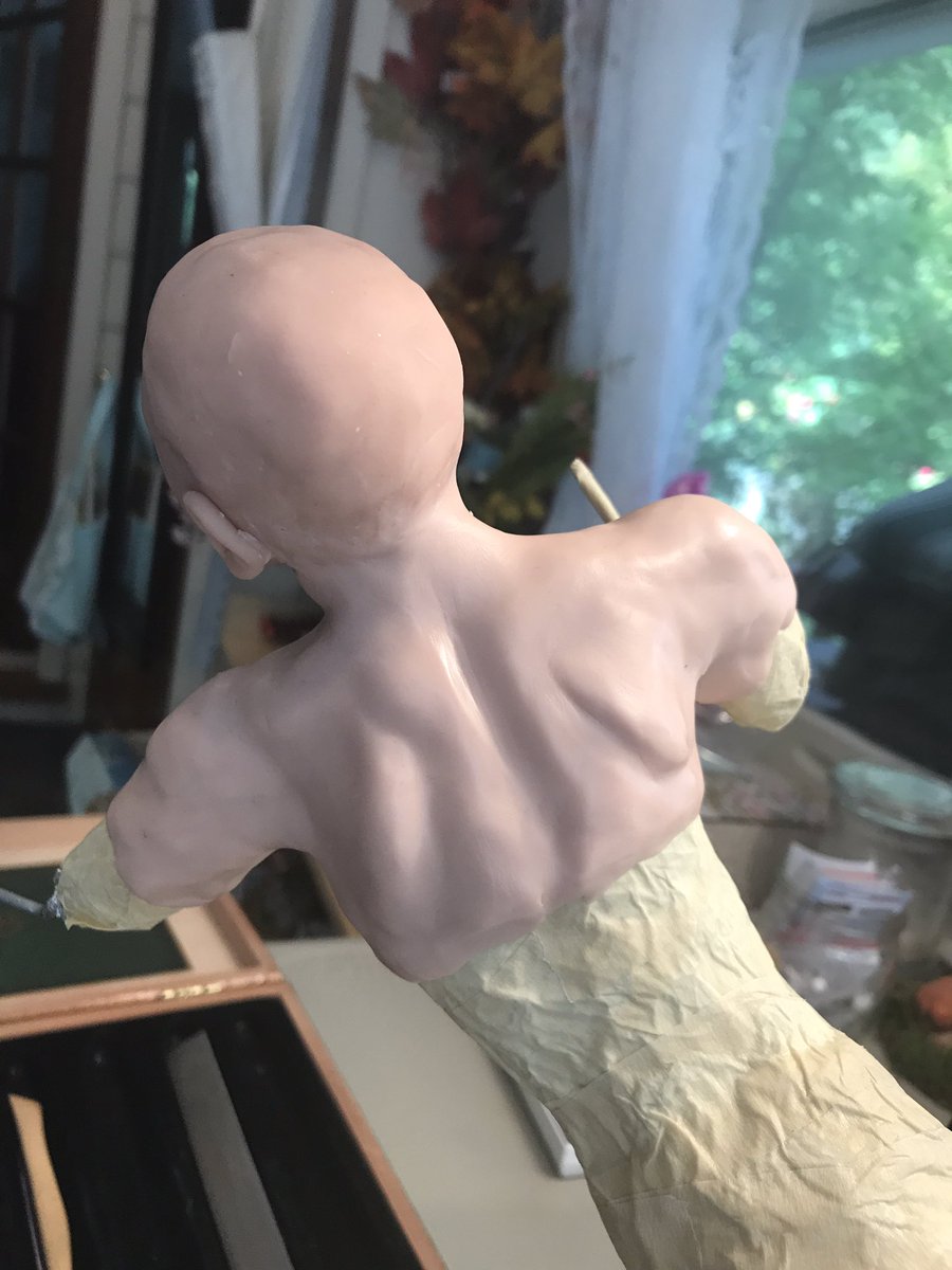 herfinehand's tweet photo. The East Wind is turning out to be kinda hunky! #wip #artdoll #polymerclay https://t.co/M6xqSYTHTc