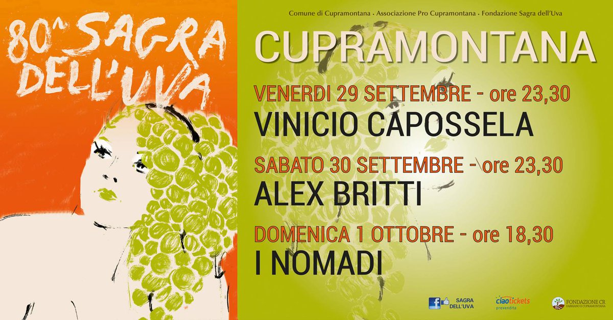 Nelle #Marche, a #Cupramontana (AN), #Sagra dell'#uva goo.gl/j4mhn6  #eventi #tradizioni #italianfood #weekend #prodottitipici
