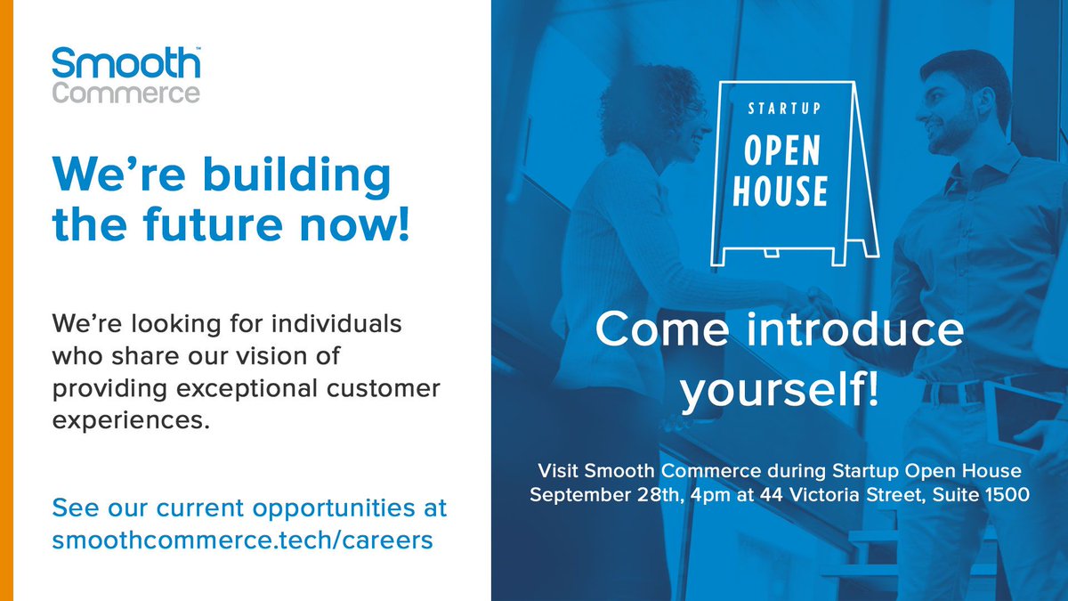Toronto PATH (@torontopath) on Twitter photo Check out <a href="/SmoothComm/">Smooth Commerce</a> at <a href="/suopenhouse/">Startup Open House</a> September 28th, 4pm - 8pm! RSVP bit.ly/2xg7CY5 #SOH2017 Check out <a href="/SmoothComm/">Smooth Commerce</a> at <a href="/suopenhouse/">Startup Open House</a> September 28th, 4pm - 8pm! RSVP bit.ly/2xg7CY5 #SOH2017