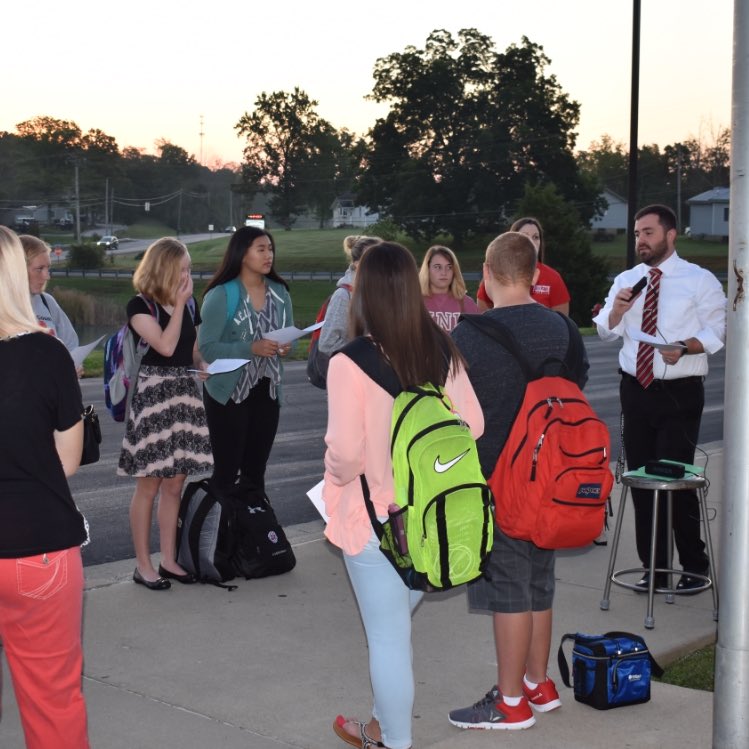 See You At The Pole was great today!  Thank you students, Faculty, and community members. Students did a great job with message today!