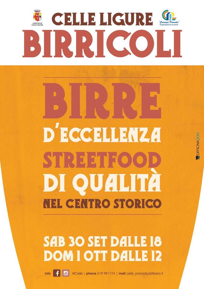 In #Liguria, a #CelleLigure (SV), Birricoli goo.gl/iQBDvx #eventi #beer #italianfood #weekend #sagra #prodottitipici #birra